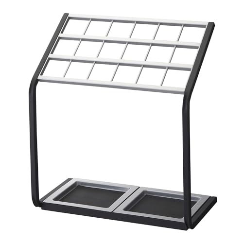 Yamazaki 6295 UMBRELLA Schirmständer mit 18 Fächern, , Stahl, minimalistisch, 45 x 24 x 50 cm von YAMAZAKI