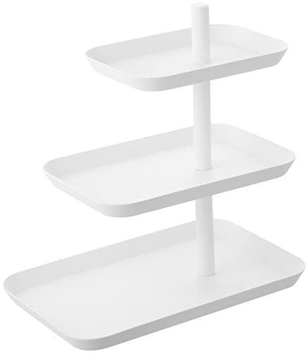 Yamazaki 4280 TOWER Etagere mit 3 Ebenen, weiß, Stahl, Minimalistisches Design von YAMAZAKI