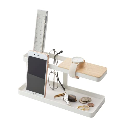 Yamazaki Tower Tisch-Organizer, Stahl, Weiß, One Size von YAMAZAKI