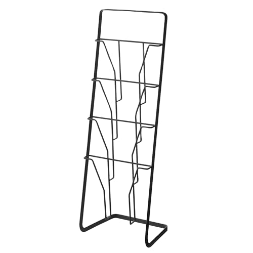 Magazine stand 4 folders - Tower - black von YAMAZAKI