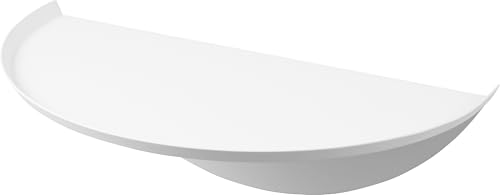 Yamazaki 1937 Tower Wall~Mounted Shelf Round, White, Steel/ABS Resin, 40 x 22 x 11.7 cm von YAMAZAKI