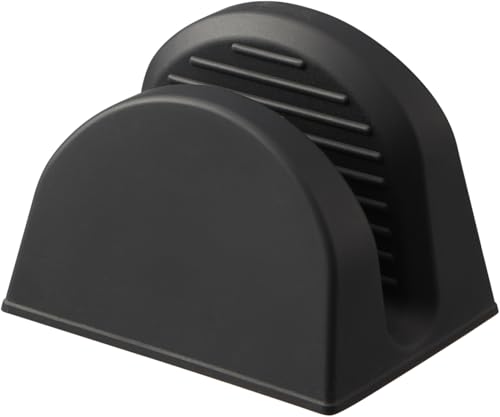 Yamazaki 1958 TOWER Magnetische Silikontopflappen (2er-Set), schwarz, Silikon/Magnet, minimalistisch, 9,2 x 7 x 7,2 cm von YAMAZAKI