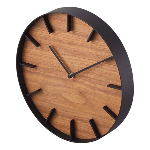 Wall clock - Rin - brown von YAMAZAKI