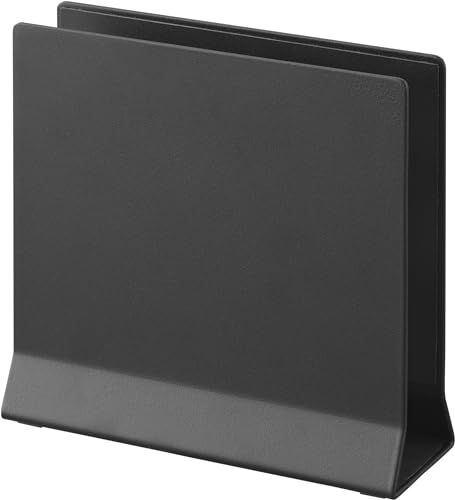 Yamazaki 4499 Tower Schmaler Laptop-Ständer, schwarz, Stahl/Silikon/Polypropylen, minimalistisch, 16 x 5.7 x 15.2 cm von YAMAZAKI