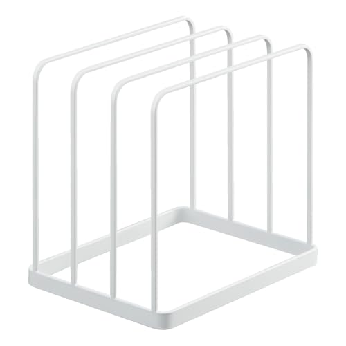 Yamazaki 5052 TOWER Tabletthalter, weiß, Stahl, Minimalistisches Design, 19,5 x 16 x 19,5 cm (LxBxH) von YAMAZAKI