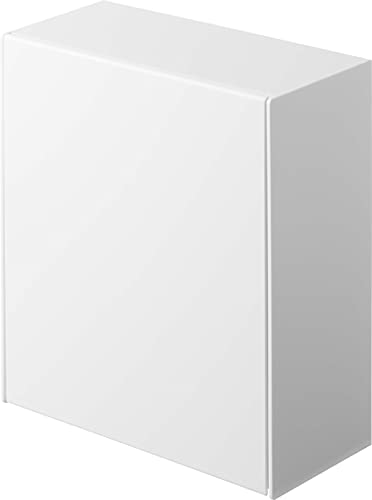 Yamazaki 5433 TOWER Klebehaken-Aufbewahrungsbox, Weiß, ABS-Harz, Minimalistisches Design von YAMAZAKI