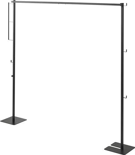 Yamazaki 6620 Tower Wäscheständer für den Innenbereich, zusammenklappbar, schwarz, Stahl/Polypropylen, Minimalistisches Design, 175 x 25 x 160 cm (LxBxH) von YAMAZAKI