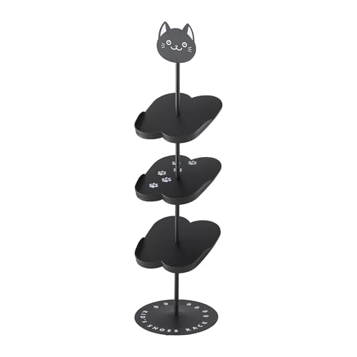 Yamazaki 7964 Schuhregal für Kinder, schwarz, Stahl/Polypropylen, minimalistisch, 18 x 18 x 64.5 cm von YAMAZAKI