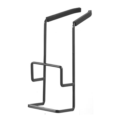 Yamazaki Faucet-Hanging Sponge Holder Hängender Zweifacher Schwammhalter, Legierter Stahl, Schwarz, W6×D16×H15.5 cm von YAMAZAKI
