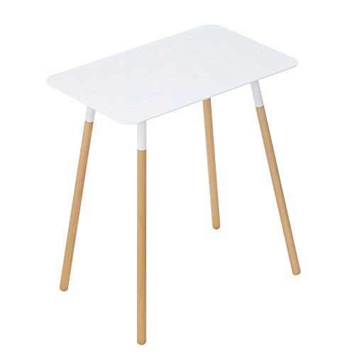 YAMAZAKI 3507 Plain Rechteckiger Beistelltisch, weiß, Stahl/Holz, minimalistisch, 45 x 30 x 50 cm YAMAZAKI 3507 Plain Rechteckiger Beistelltisch, weiß, Stahl/Holz, minimalistisch, 45 x 30 x 50 cm von YAMAZAKI