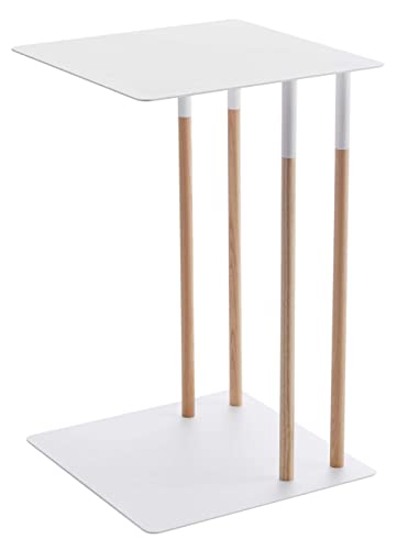 Yamazaki Sliding Sofa c end Table/Coffee Tray/Laptop Desk Beistelltisch, Stahl, Weiß, One Size von YAMAZAKI