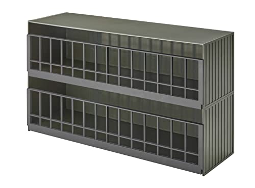 Yamazaki 5809 Tower Aufbewahrungsbox für Spielzeug, grün, ABS Harz/Stahl, Minimalistisches Design, 45 x 14,5 x 26,5 cm (LxBxH) von YAMAZAKI