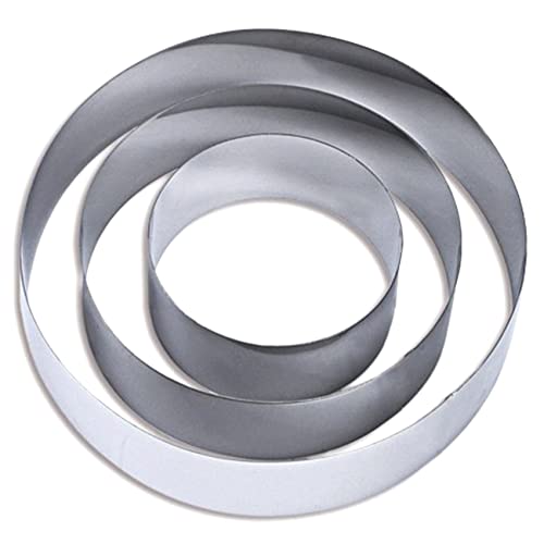POOSR 4/6/8 Runde Kuchen Form Rostfreier Backen Werkzeug Kuchen Ring Set Ausstecher Englischer Muffin Ring Mach Es Selbst Torten Ring von YAMOOCO