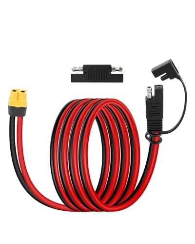 YANBORONSN XT60-zu-SAE-Adapter-Verlängerungskabel, XT60 weiblich auf SAE mit Polaritätsumkehr-Adapter für Solargeneratoren, tragbare Powerstationen und Solarmodule (1,5Meter) von YANBORONSN
