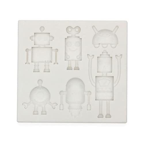 6 Mulden Schokoladenform Fondantformen Roboter Form Silikon Haushalt Backform Kuchen Dekorieren von YANBOYI