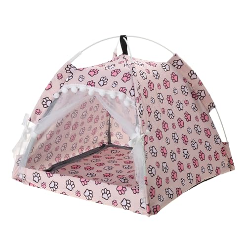Haustierzelt, tragbar, abnehmbar, Tipi, Welpen, Katze, für drinnen und draußen, mit atmungsaktivem Haustierzelt, tragbar, abnehmbar, Tipi, Welpen, Katze, für drinnen und draußen, mit atmungsaktivem von YANBOYI