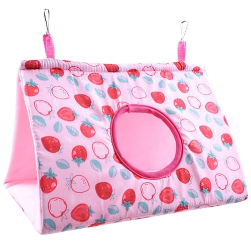 Papageien-Hängemattenzelt, kleines Haustier-Winterbetthaus mit 2 Metallhaken, für Sittiche, Aras von YANBOYI