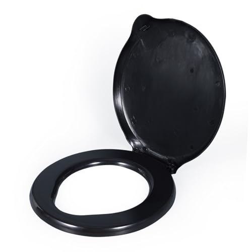 Tragbare Camping-Toilettensitze mit Deckel Notfälle Toilettensitze Outdoor WC Eimer Sitze für Camping, Wandern, Auto von YANBOYI