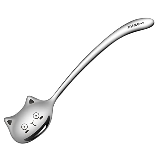 YANBOYI Lovely for Cat Spoon Coffee Teaspoon Stainless Steel Tableware for Creative Sugar Spoon Tea Spoon Stir Spoon von YANBOYI