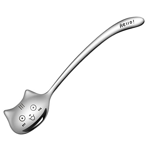 YANBOYI Lovely for Cat Spoon Coffee Teaspoon Stainless Steel Tableware for Creative Sugar Spoon Tea Spoon Stir Spoon von YANBOYI