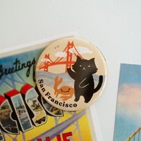 San Francisco Katze Magnet/Kühlschrankmagnet Büro Schreibtisch Schule Schließfach Andenken von YANCHAKO