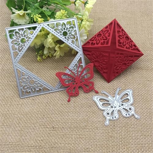 Schablonen zur Kartenherstellung, 10,2 x 10,2 cm, Blume, Schmetterling, Metall, rundes Loch, Etikett, Etikett, Scrapbooking, Papierhandwerk Schablonen zur Kartenherstellung, 10,2 x 10,2 cm, Blume, Schmetterling, Metall, rundes Loch, Etikett, Etikett, Scrapbooking, Papierhandwerk von YANCHIPANGHE