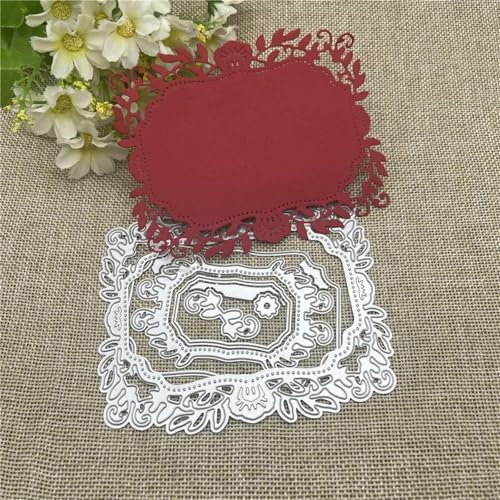 Schablonen zur Kartenherstellung, 11,5 x 9,5 cm, Spitze, Blume, Metall, rundes Loch, Etikett, Etikett, Scrapbooking, Papierhandwerk Schablonen zur Kartenherstellung, 11,5 x 9,5 cm, Spitze, Blume, Metall, rundes Loch, Etikett, Etikett, Scrapbooking, Papierhandwerk von YANCHIPANGHE
