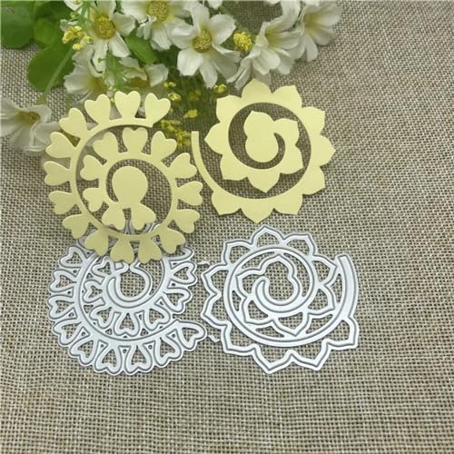 Schablonen zur Kartenherstellung, 11,6 x 6,5 cm, Spiralform, Blume, Metall, rundes Loch, Etikett, Etikett, Scrapbooking, Papierhandwerk Schablonen zur Kartenherstellung, 11,6 x 6,5 cm, Spiralform, Blume, Metall, rundes Loch, Etikett, Etikett, Scrapbooking, Papierhandwerk von YANCHIPANGHE
