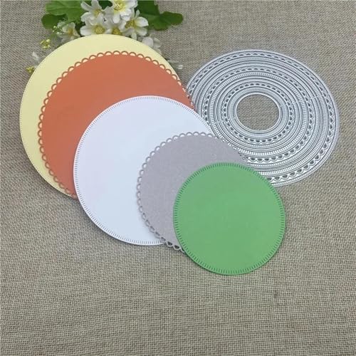 Schablonen zur Kartenherstellung, 14,5 x 14,5 cm, Kreise, Spitze, Blumen, Rahmen, Metall-Stanzformen für Scrapbooking, dekorative Prägung, Handarbeitsvorlage Schablonen zur Kartenherstellung, 14,5 x 14,5 cm, Kreise, Spitze, Blumen, Rahmen, Metall-Stanzformen für Scrapbooking, dekorative Prägung, Handarbeitsvorlage von YANCHIPANGHE