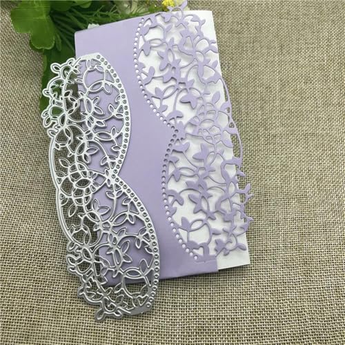Schablonen zur Kartenherstellung, 15,2 x 5,3 cm, Spitze, Blume, Metall, rundes Loch, Etikett, Etikett, Scrapbooking, Papierhandwerk Schablonen zur Kartenherstellung, 15,2 x 5,3 cm, Spitze, Blume, Metall, rundes Loch, Etikett, Etikett, Scrapbooking, Papierhandwerk von YANCHIPANGHE