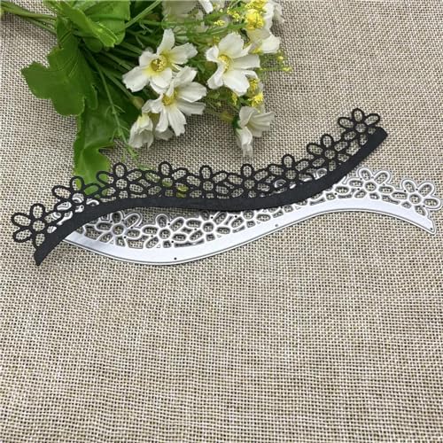 Schablonen zur Kartenherstellung, 18,3 x 4,3 cm, 3D-Blumen-Spitze, Metall-Stanzform, rundes Loch, Etikett, Etikett, Scrapbooking, Papierbasteln Schablonen zur Kartenherstellung, 18,3 x 4,3 cm, 3D-Blumen-Spitze, Metall-Stanzform, rundes Loch, Etikett, Etikett, Scrapbooking, Papierbasteln von YANCHIPANGHE