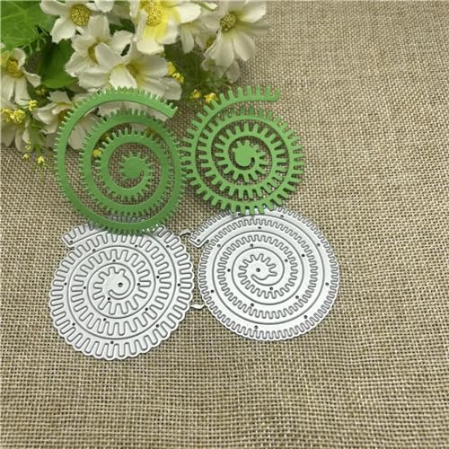 Schablonen zur Kartenherstellung, 6,2 x 11,3 cm, 3D-Spiralform, Blume, Metall, rundes Loch, Etikett, Etikett, Scrapbooking, Papierhandwerk Schablonen zur Kartenherstellung, 6,2 x 11,3 cm, 3D-Spiralform, Blume, Metall, rundes Loch, Etikett, Etikett, Scrapbooking, Papierhandwerk von YANCHIPANGHE