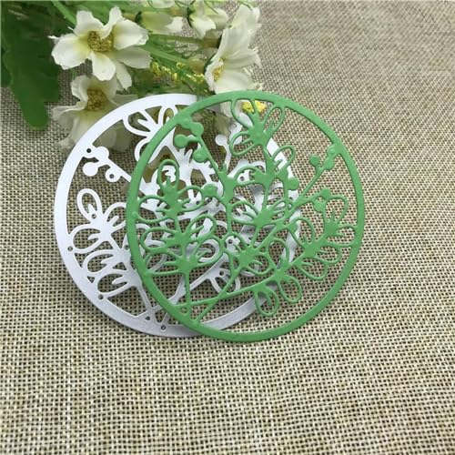 Schablonen zur Kartenherstellung, 8 x 8 cm, runde Blume, Metall-Stanzformen, Form mit rundem Loch, Etikett, Etikett, Scrapbooking, Papierbasteln Schablonen zur Kartenherstellung, 8 x 8 cm, runde Blume, Metall-Stanzformen, Form mit rundem Loch, Etikett, Etikett, Scrapbooking, Papierbasteln von YANCHIPANGHE
