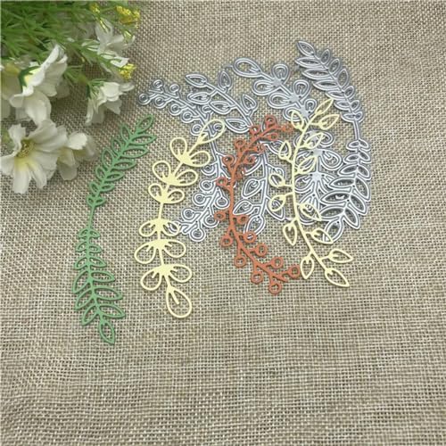 Stanzschablonen für Scrapbooking, 11,2 x 11 cm, Blätter, Spitze, Metall, rundes Loch, Etikett, Etikett, Scrapbooking, Papierhandwerk von YANCHIPANGHE