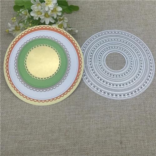 Stanzschablonen für Scrapbooking, 14,5 x 14,5 cm, runde Metall-Stanzformen, runde Löcher, Etiketten, Etiketten, Scrapbooking, Papierbasteln Stanzschablonen für Scrapbooking, 14,5 x 14,5 cm, runde Metall-Stanzformen, runde Löcher, Etiketten, Etiketten, Scrapbooking, Papierbasteln von YANCHIPANGHE