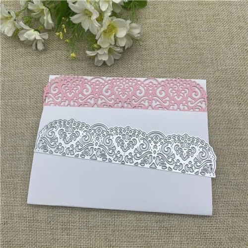 Stanzschablonen für Scrapbooking, 15,6 x 3,5 cm, Blumenrahmen, Spitze, Metall, Schablonen für Scrapbooking, dekorative Prägung, Handarbeitsvorlage Stanzschablonen für Scrapbooking, 15,6 x 3,5 cm, Blumenrahmen, Spitze, Metall, Schablonen für Scrapbooking, dekorative Prägung, Handarbeitsvorlage von YANCHIPANGHE