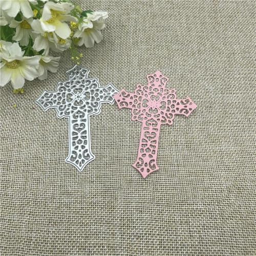 Stanzschablonen für Scrapbooking, 6,8 x 8,9 cm, Rankenkreuz, Spitze, Diamantmetall, Stanzform, rundes Loch, Etikett, Etikett, Scrapbooking, Papierhandwerk von YANCHIPANGHE