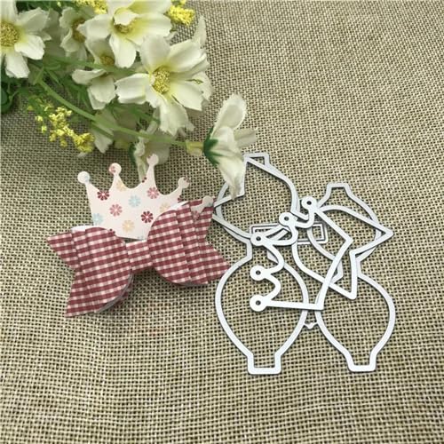 Stanzschablonen für Scrapbooking, 6,9 x 9,9 cm, Schleife, Krone, Schleife, Metall, Schablone, Dekoration, Sammelalbum, Papierhandwerk Stanzschablonen für Scrapbooking, 6,9 x 9,9 cm, Schleife, Krone, Schleife, Metall, Schablone, Dekoration, Sammelalbum, Papierhandwerk von YANCHIPANGHE