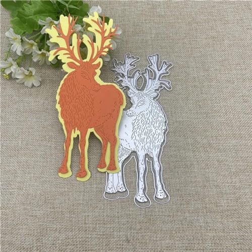 Stanzschablonen für Scrapbooking, 8,5 x 18,9 cm, Weihnachts-Hirsch-Rahmen, Hintergrund, Metall-Stanzformen für Scrapbooking, dekorative Prägung, Handarbeitsvorlage Stanzschablonen für Scrapbooking, 8,5 x 18,9 cm, Weihnachts-Hirsch-Rahmen, Hintergrund, Metall-Stanzformen für Scrapbooking, dekorative Prägung, Handarbeitsvorlage von YANCHIPANGHE
