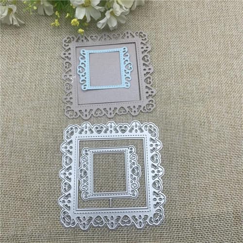 Stanzschablonen für Scrapbooking, 8,9 x 8,9 cm, Blumenfoto, Metall, rundes Loch, Etikett, Etikett, Scrapbooking, Papierhandwerk von YANCHIPANGHE