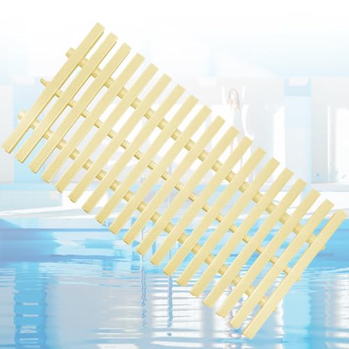 Überlaufgitter für Schwimmbecken, flexible, UV-beständige Gitterabdeckung aus ABS-Kunststoff, Duschabflussauslass, Kanalabflussgitter für Einfahrten, Terrassen, Pooldecks,30x100CM-8Pieces von YANDDEA