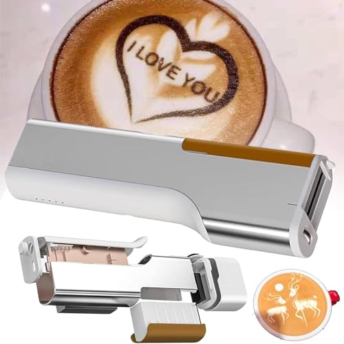 YANDDEA Handheld Food PrintPen Tragbarer Mini-Kaffee PrintPen Latte Art Macaron Cookie DIY Design PrintPen für Restaurants Bäckereien Cafés,Red von YANDDEA