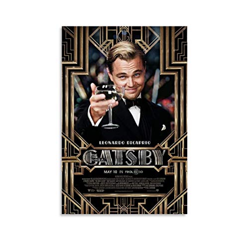 YANDING Der große Gatsby-Film Leonardo DiCaprio-Poster auf Leinwand, Kunstdruck, modernes Familienschlafzimmer, 50 x 75 cm von YANDING