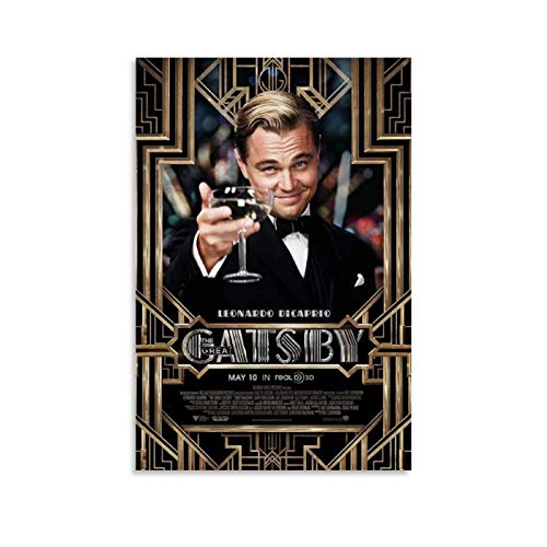 YANDING Der große Gatsby-Film Leonardo DiCaprio-Poster auf Leinwand, Kunstdruck, modernes Familienschlafzimmer, 60 x 90 cm von YANDING