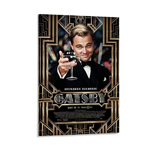 YANDING Der große Gatsby-Filmposter Leonardo DiCaprio, dekoratives Gemälde, Leinwand, Wandkunst, Wohnzimmer, Poster, Schlafzimmer, Gemälde, 60 x 90 cm von YANDING