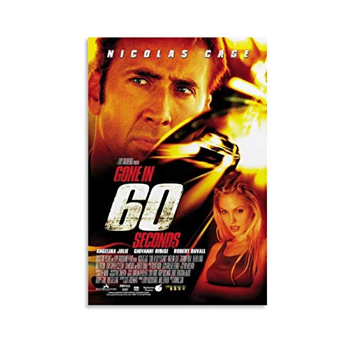 YANDING Filmposter "Gone in 60 Seconds", Leinwandkunst, Poster und Wandkunst, moderner Druck, für Familienschlafzimmer, 40 x 60 cm von YANDING