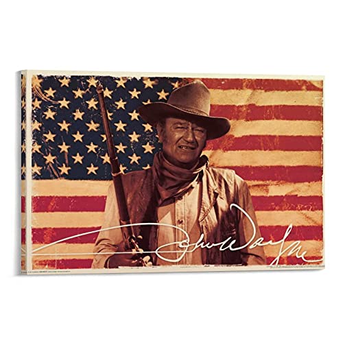 YANDING John Wayne Poster, Schauspieler, Leinwand, Kunst, Poster und Wandkunst, Druck, modernes Familienschlafzimmer, Dekoration, Poster, 30 x 45 cm von YANDING