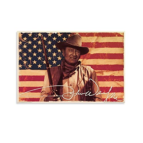 YANDING John Wayne Poster Schauspieler Poster Dekorative Malerei Leinwand Wandkunst Wohnzimmer Poster Schlafzimmer Gemälde 50 x 75 cm von YANDING