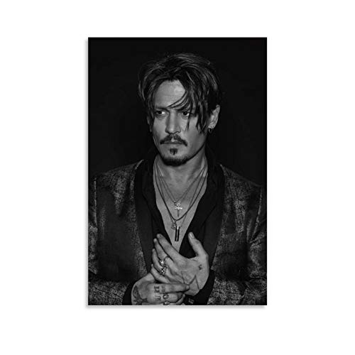 YANDING Johnny Depp Poster, amerikanischer Schauspieler, Filmproduzent, dekoratives Gemälde, Leinwand, Wandkunst, Wohnzimmer, Poster, Schlafzimmer, Gemälde, 40 x 60 cm von YANDING