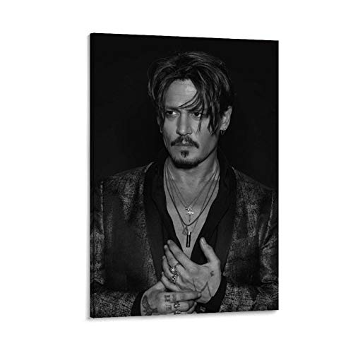 YANDING Johnny Depp Poster Amerikanischer Schauspieler Film Produzent Poster Dekorative Malerei Leinwand Wandkunst Wohnzimmer Poster Schlafzimmer Gemälde 30 x 45 cm von YANDING